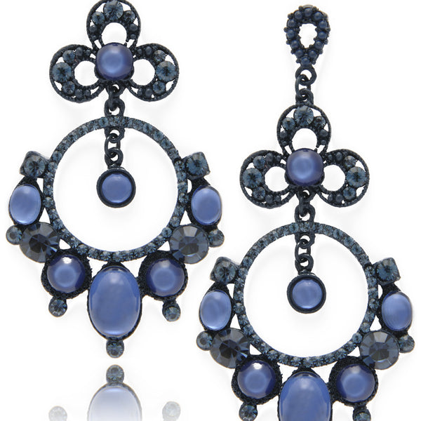 Trendy Hanging Navy Blue Enamel Drop Earring 925 Crt Sterling Silver G –  Lios Wholesale Jewellery